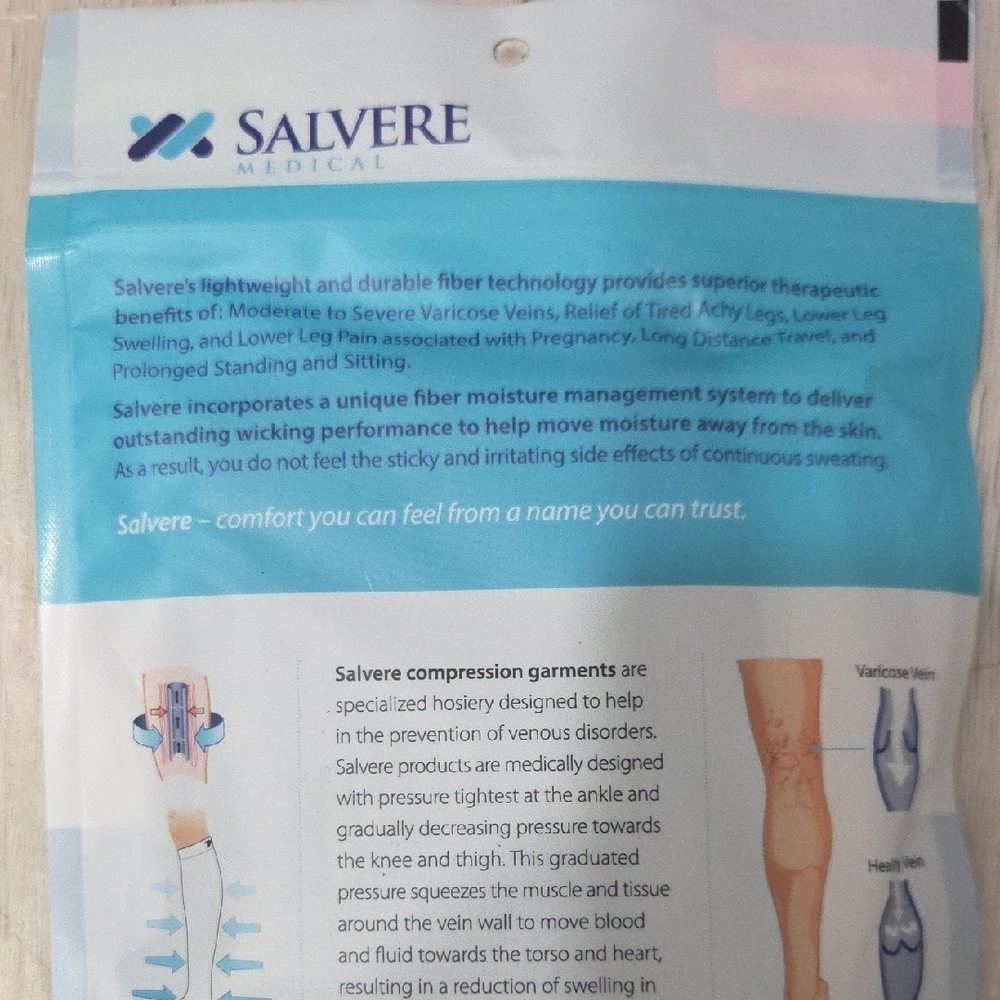 Navy Knee High Compression Socks - Picture 5 of 6